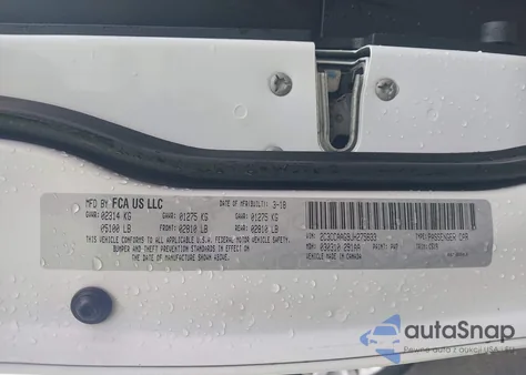 2018 Chrysler 300 Touring из США, поврежденный, VIN 2C3CCAAG9JH275633